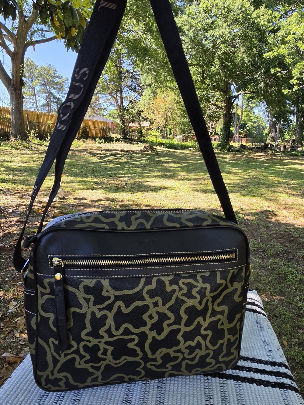 TOUS Kaos bear monogram crossbody messenger bag